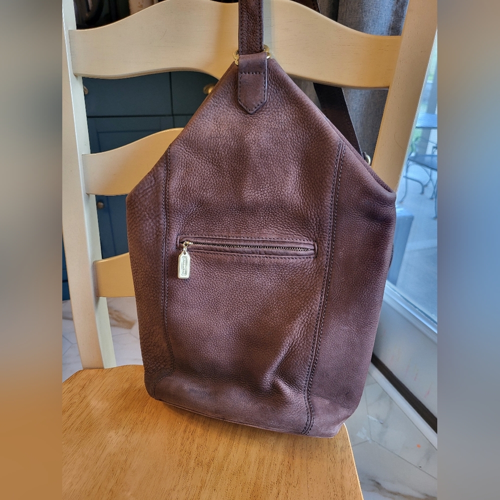 Vintage Coach Brown Nubuc Flatpack 4944